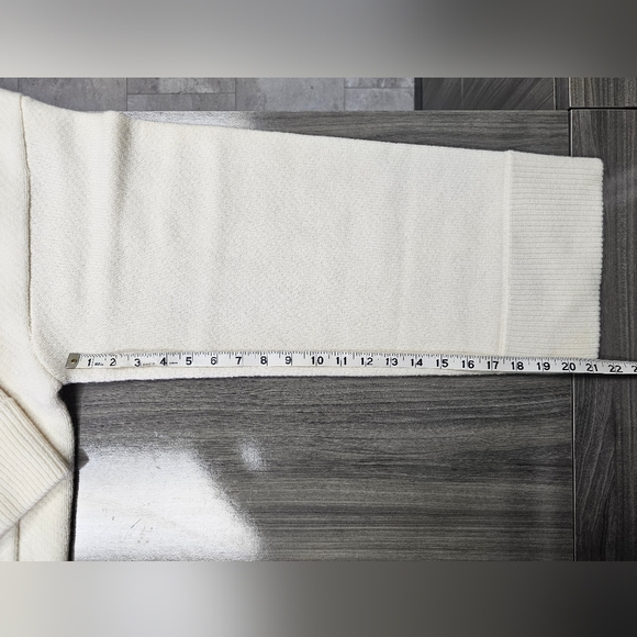 Axel Arigato Memory Relaxed Cardigan Ivory Lambs Wool Oversized Boxy Medium - Picture 15 of 16